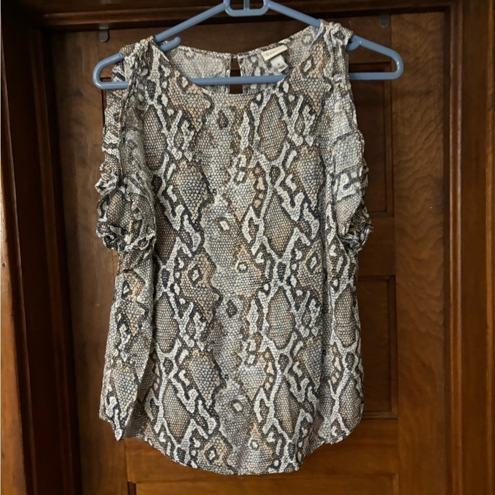 A new day, snake print blouse